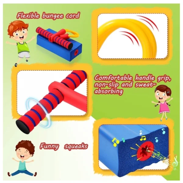 Rubber Kids Pogo Jumper Fun and Safe Pogo Stick for Toddlers Bouncing Toy for Ages 3 and up Holds up to 250lbs (Multicolor) - Image 2