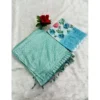 Women's Georgette Embellished Saree With Unstitched Blouse (Skyblue, 5-5 Mtrs)