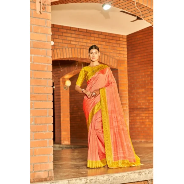 Women's Crepe Printed Saree With Unstitched Blouse (Beige, 5-5 Mtrs)