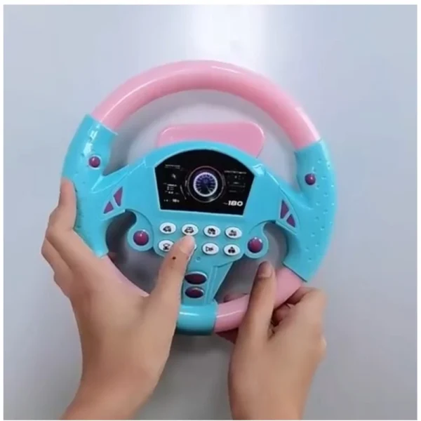 Plastic Steering Wheel Driving Controller Toy (Multicolor) - Image 2