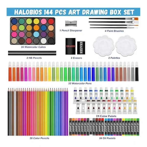 Plastic Deluxe Art Set Box 145Pcs (Multicolor) - Image 2