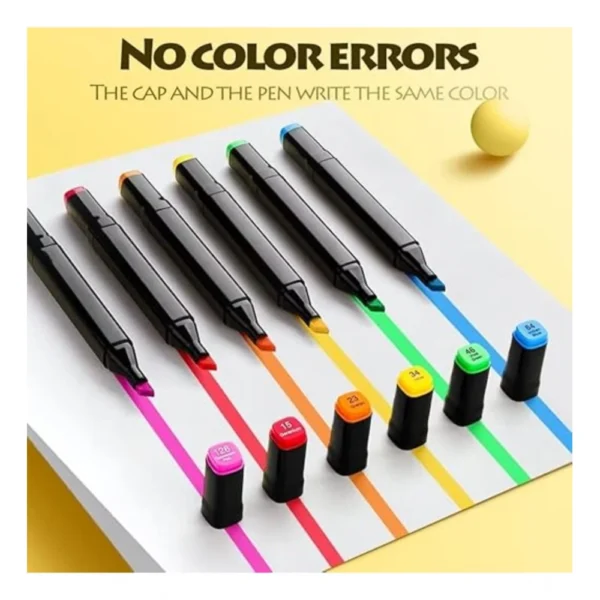 Plastic 24Pcs Colors Art Markers Sketch Pen Dual Tip Artist Art Marker (Multicolor ) - Image 4