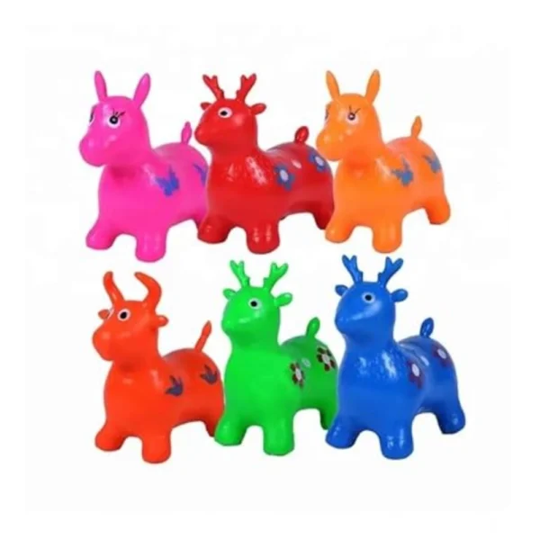 ‎‎Plastic Inflatable Jumping And Riding Horse Air Animal Shape Jumping Toys (Multicolor ) - Image 2