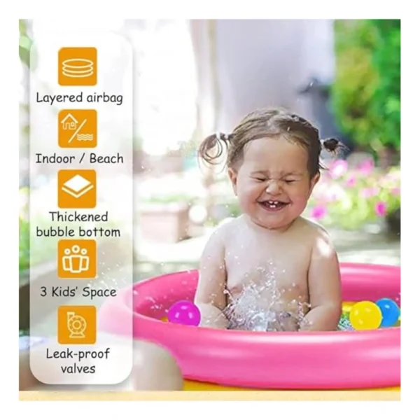 Plastic Bath Tub With Pump 2 Ft Round For Kids (Multicolor ) - Image 4