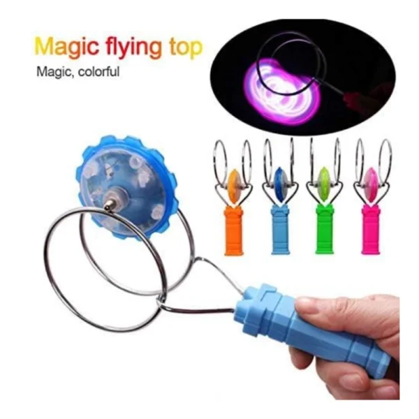 Plastic Magnetic Gyro Weel With Flashing Toy (Multicolor ) - Image 3