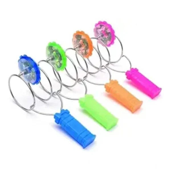 Plastic Magnetic Gyro Weel With Flashing Toy (Multicolor ) - Image 4