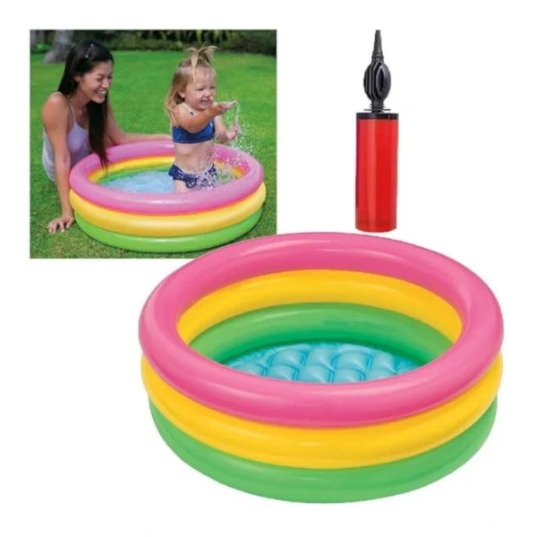 Plastic Bath Tub With Pump 2 Ft Round For Kids (Multicolor ) - Image 2