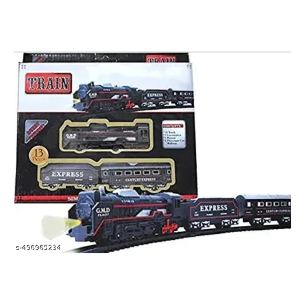 Plastic Amazing Musical Classic Toy Train 13Pcs Toy Set (Multicolor) - Image 4