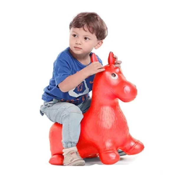 ‎‎Plastic Inflatable Jumping And Riding Horse Air Animal Shape Jumping Toys (Multicolor ) - Image 4
