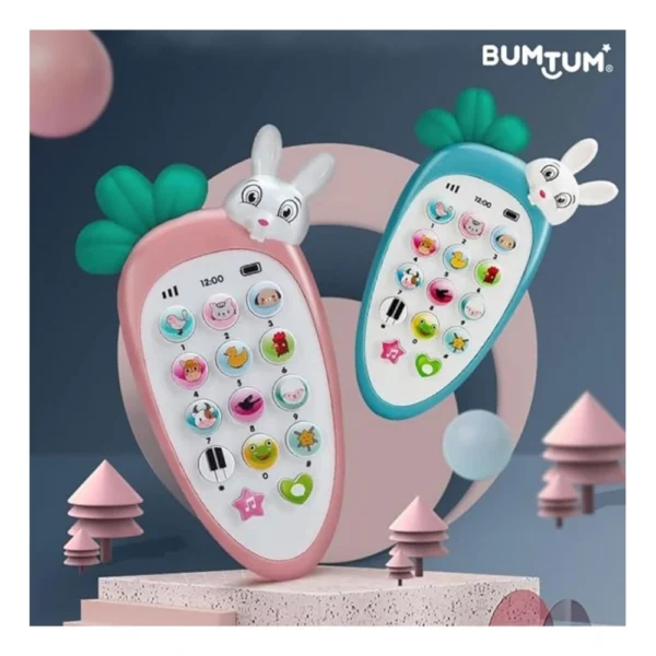 Plastic Rabit Mobile Phone Toy For Kids With Music And Light Early Educational Smart Phone (Multicolor ) - Image 2