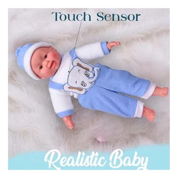 Plastic Happy Baby Laughing Musical Boy Doll With Touch Sensors - Sound Ideal Gift For Kids (Multicolor ) - Image 3