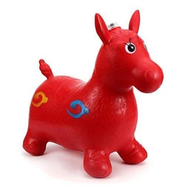 ‎‎Plastic Inflatable Jumping And Riding Horse Air Animal Shape Jumping Toys (Multicolor ) - Image 3