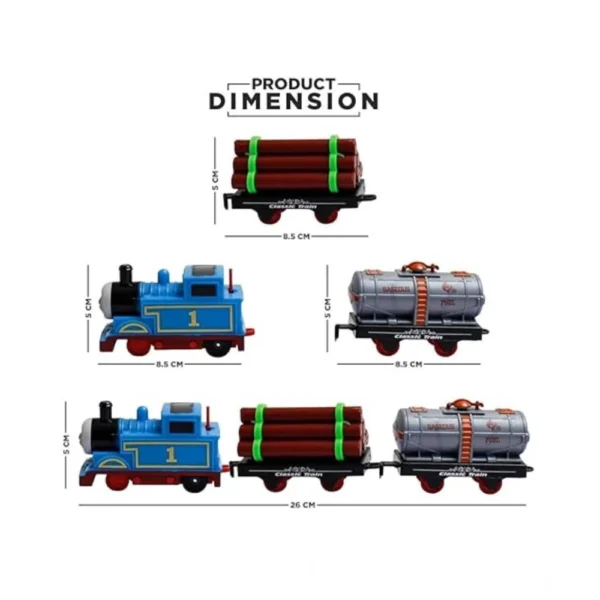 Plastic Thomas Express Train 11Pcs Toy Set With Tracks (Multicolor) - Image 4