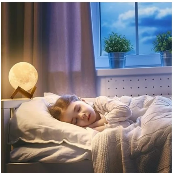 Plastic 3D Moon Night Lamp (Multicolor ) - Image 3