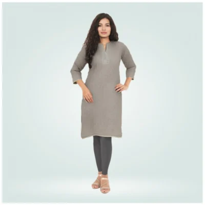 Women's Cotton Blended Solid Shimmer Ankle leggings (Dark Gray)