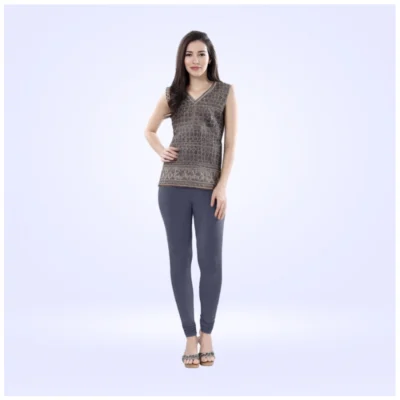 Women's Cotton Blended Solid Churidar leggings (Navy)