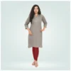 Women's Cotton Blended Solid Shimmer Ankle leggings (Maroon)