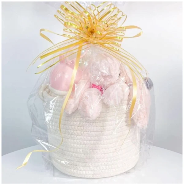 Cotton White Inch Pack of 1 Storage Basket For Clothes (White) - Image 2