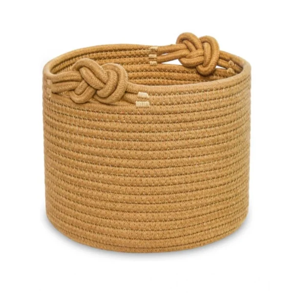 Cotton Brown Basket Inch Pack of 1 Storage Basket For Clothes (Brown) - Image 2
