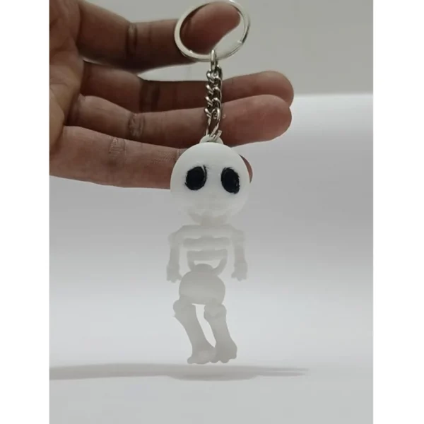 Plastic Pack Of_2 Halloween Skeleton Keychain for Bikes, Spooky Ghost Design (Multicolor)