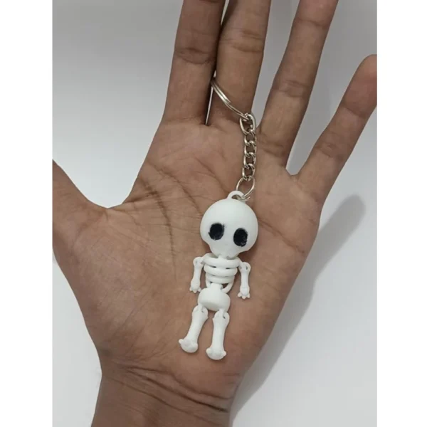 Plastic Pack Of_2 Halloween Skeleton Keychain for Bikes, Spooky Ghost Design (Multicolor) - Image 2