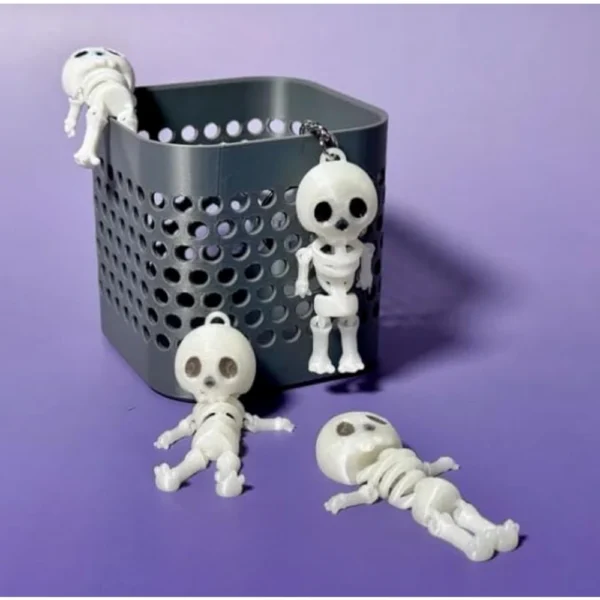 Plastic Pack Of_2 Halloween Skeleton Keychain for Bikes, Spooky Ghost Design (Multicolor) - Image 3