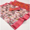 Women's Cotton Silk Printed Saree With Unstitched Blouse 5.5Mtr (Multicolor)