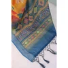 Generic Women's Linen Digital Print Saree With Unstitched Blouse 5.5Mtr (Yellow) - Image 2