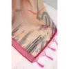 Generic Women's Linen Digital Print Saree With Unstitched Blouse 5.5Mtr (Multicolor) - Image 2