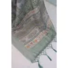 Generic Women's Linen Digital Print Saree With Unstitched Blouse 5.5Mtr (Grey) - Image 2