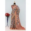 Generic Women's Mysore Silk  Digital Print Saree With Unstitched Blouse 5.5Mtr (Brown)