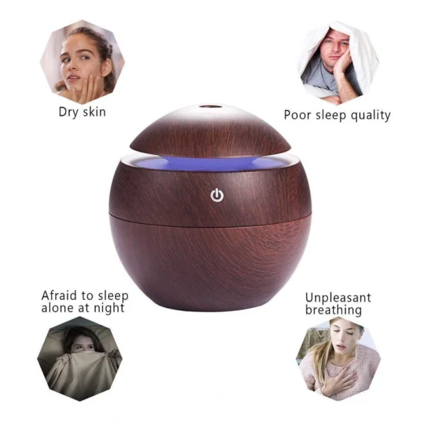 Plastic Wooden Humidifier (Brown) - Image 2