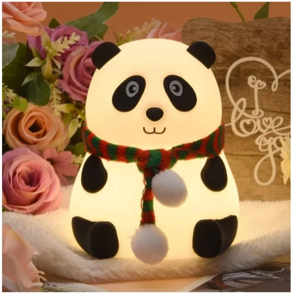 Plastic, Silicone Panda Lamp (Multicolor) - Image 2