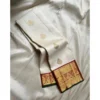 Women's Silk Printed Saree With Unstitched Blouse 5.5Mtr (Off White-Red) - Image 3