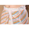 Women's Small Lace Georgette Striped Ready-to-Wear Saree With Unstitched Blouse 5.5 Mtr (Orange) - Image 2