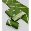 Women's Chanderi Cotton Printed Unstitched Salwar Suit Material With Dupatta 2.3Mtrs (Green) - Image 2