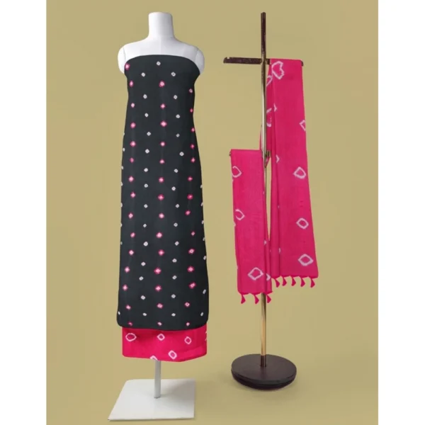Women's Rayon Printed Unstitched Salwar Suit Material With Dupatta 2.3Mtrs (Grey) - Image 2
