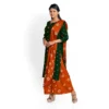 Women's Rayon Printed Unstitched Salwar Suit Material With Dupatta 2.3Mtrs (Green)