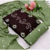 Women's Rayon Printed Unstitched Salwar Suit Material With Dupatta 2.3Mtrs (Coffee)