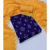 Women's Cambric Cotton Printed Unstitched Salwar Suit Material With Dupatta 2.3Mtrs (Purple) - Image 2