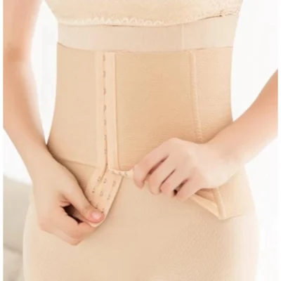 Women's Cotton Self Design Western Wear Corset Body Shaper (Beige)