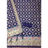 Women's Banarasi Silk Printed Unstitched Salwar Suit Material With Dupatta (Navy Blue, 3Mtrs) - Image 3