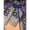 Women's Banarasi Silk Printed Unstitched Salwar Suit Material With Dupatta (Navy Blue, 3Mtrs) - Image 4
