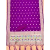 Women's Banarasi Silk Printed Unstitched Salwar Suit Material With Dupatta (Purple, 3Mtrs) - Image 2