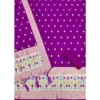 Women's Banarasi Silk Printed Unstitched Salwar Suit Material With Dupatta (Purple, 3Mtrs) - Image 3