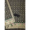 Women's Banarasi Silk Printed Unstitched Salwar Suit Material With Dupatta (Black, 3Mtrs) - Image 3