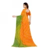 Women's Faux Georgette Printed Saree With Unstitched Blouse 5.5Mtr (Yellow) - Image 2