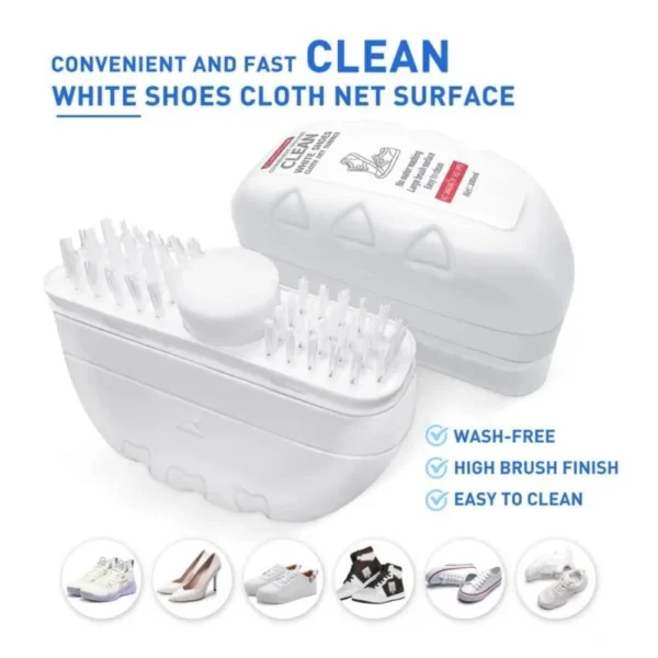 Plastic 2-In-1 Shoe Cleaner Brush - Image 2