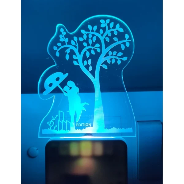 Romantic Couple Under Tree AC Adapter Night Lamp - Image 2