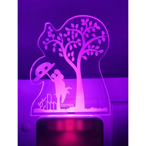 Romantic Couple Under Tree AC Adapter Night Lamp - Image 3